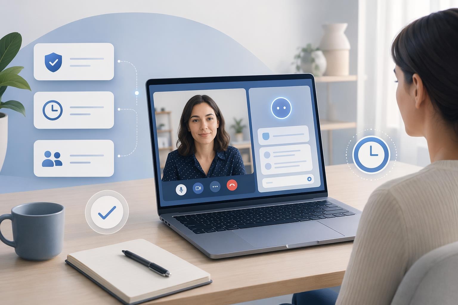 Candidate completing a convenient AI interview in a digital interface
