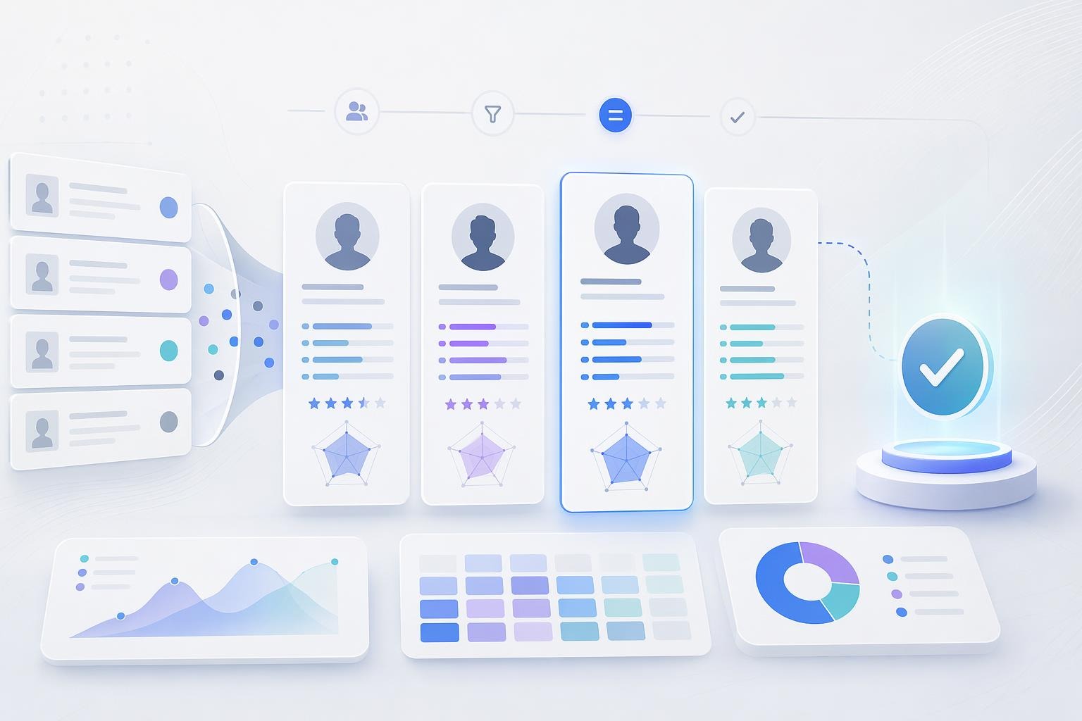 Finalist shortlist and evidence-based analytics for the final hiring decision