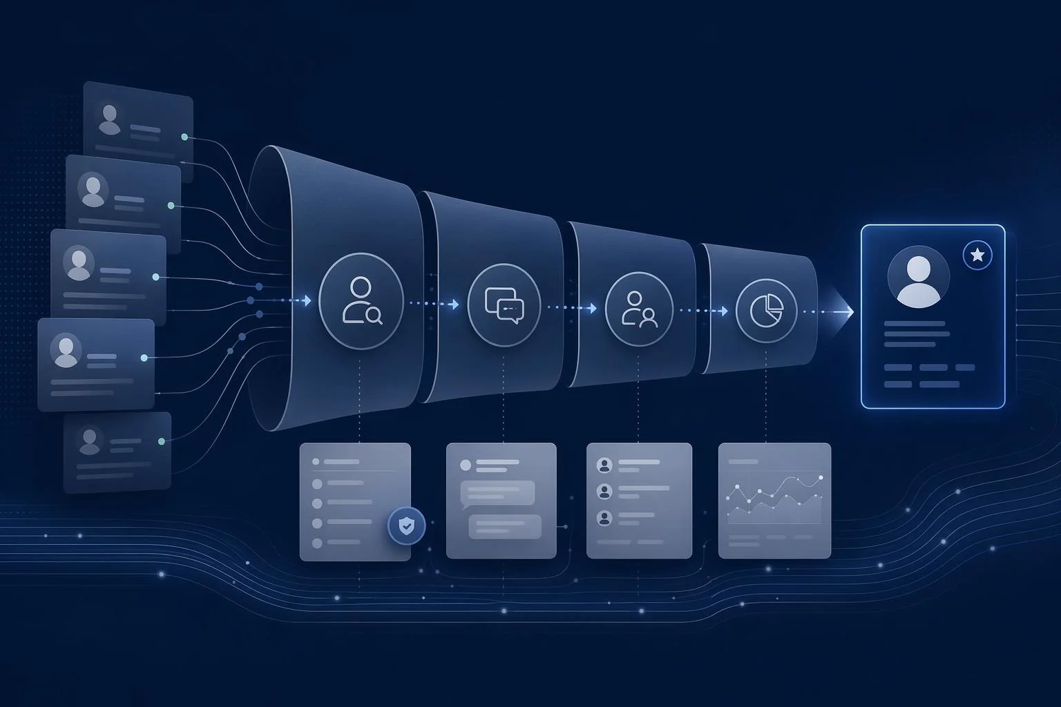 Neurohiring AI Hiring Autopilot guiding a candidate from application to finalist shortlist